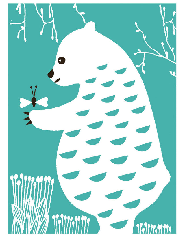 Roger la Borde Scandi Scandi Letterpress Card featuring artwork by Anne Vasko