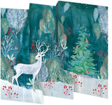 Roger la Borde Silver Stag Tri-fold Card Pack featuring artwork by Katie Vernon