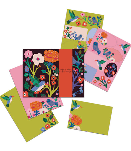 Roger la Borde Birdsong Writing Paper Set featuring artwork by Monika Forsberg